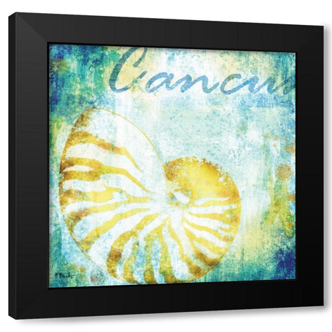 Martinique Shells I Black Modern Wood Framed Art Print with Double Matting by Brent, Paul