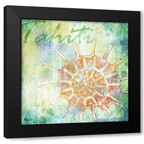 Martinique Shells II Black Modern Wood Framed Art Print with Double Matting by Brent, Paul