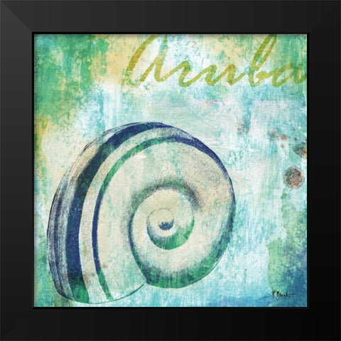Martinique Shells III Black Modern Wood Framed Art Print by Brent, Paul