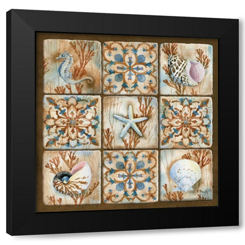 Sea Isle Collage I Black Modern Wood Framed Art Print with Double Matting by Brent, Paul