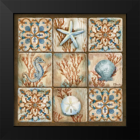 Sea Isle Collage II Black Modern Wood Framed Art Print by Brent, Paul