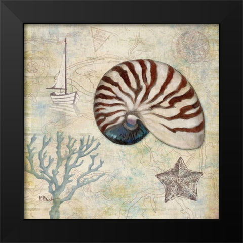Discovery Shell I Black Modern Wood Framed Art Print by Brent, Paul