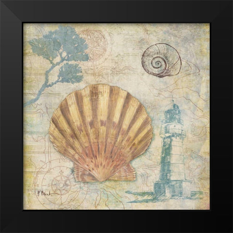 Discovery Shell II Black Modern Wood Framed Art Print by Brent, Paul