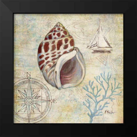 Discovery Shell IV Black Modern Wood Framed Art Print by Brent, Paul
