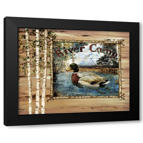 Forest Collage III Black Modern Wood Framed Art Print by Brent, Paul