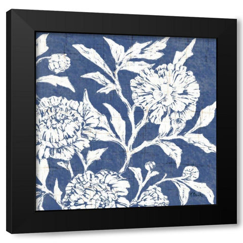 Jardin Floral II Black Modern Wood Framed Art Print with Double Matting by Brent, Paul