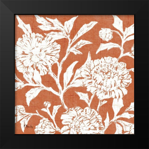 Jardin Floral III Black Modern Wood Framed Art Print by Brent, Paul