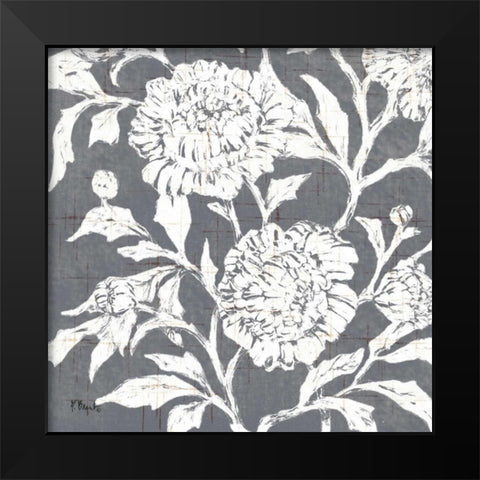 Jardin Floral IV Black Modern Wood Framed Art Print by Brent, Paul