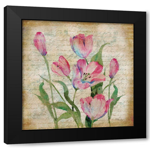 Poetic Garden II Black Modern Wood Framed Art Print with Double Matting by Brent, Paul