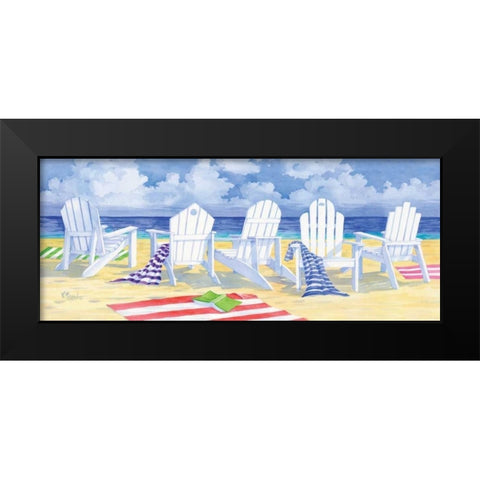 Front Row Seats Black Modern Wood Framed Art Print by Brent, Paul
