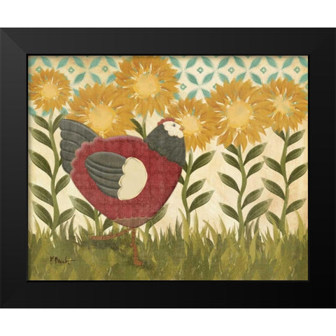 Sunny Hen I Black Modern Wood Framed Art Print by Brent, Paul