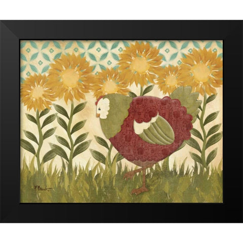Sunny Hen II Black Modern Wood Framed Art Print by Brent, Paul