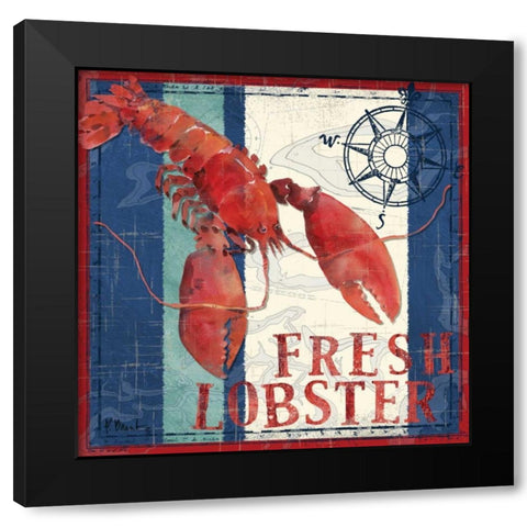 Deep Sea Lobster Black Modern Wood Framed Art Print with Double Matting by Brent, Paul