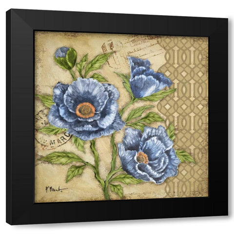 Courtyard Garden I Black Modern Wood Framed Art Print by Brent, Paul