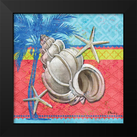 Pacific Shells I Black Modern Wood Framed Art Print by Brent, Paul