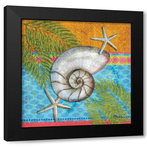 Pacific Shells III Black Modern Wood Framed Art Print with Double Matting by Brent, Paul