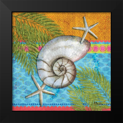Pacific Shells III Black Modern Wood Framed Art Print by Brent, Paul