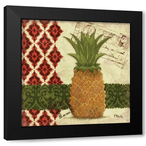 Thai Pineapple I Black Modern Wood Framed Art Print with Double Matting by Brent, Paul