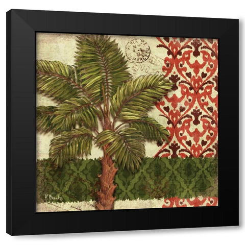 Thai Palm II Black Modern Wood Framed Art Print with Double Matting by Brent, Paul