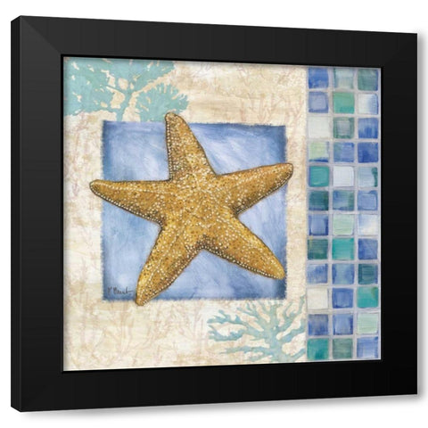 Mosaic Shell Collage VI Black Modern Wood Framed Art Print with Double Matting by Brent, Paul