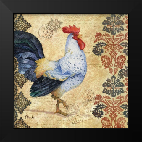 Gourmet Rooster III Black Modern Wood Framed Art Print by Brent, Paul