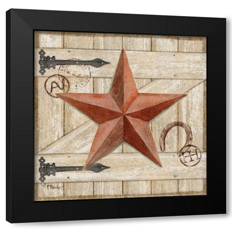 Barn Star I Black Modern Wood Framed Art Print with Double Matting by Brent, Paul