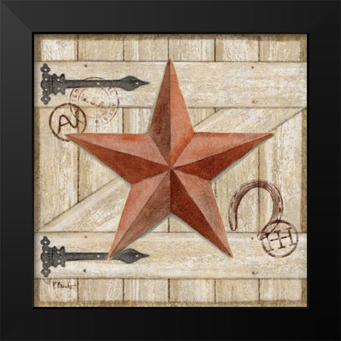 Barn Star I Black Modern Wood Framed Art Print by Brent, Paul