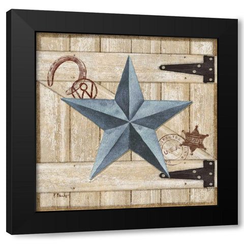 Barn Star II Black Modern Wood Framed Art Print with Double Matting by Brent, Paul