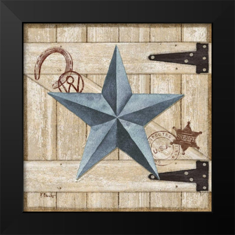 Barn Star II Black Modern Wood Framed Art Print by Brent, Paul