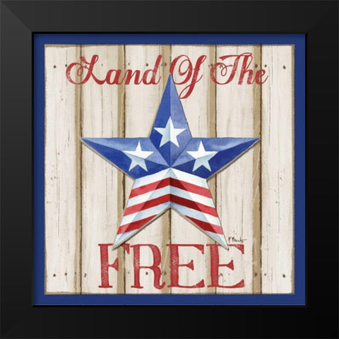 Patriotic Barn Star I Black Modern Wood Framed Art Print by Brent, Paul