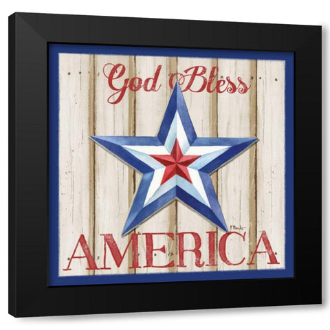 Patriotic Barn Star II Black Modern Wood Framed Art Print by Brent, Paul