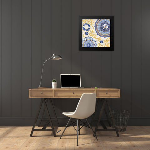 Nautical Suzani II Black Modern Wood Framed Art Print by Brent, Paul