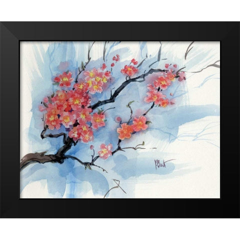 Cherry Blossoms I Black Modern Wood Framed Art Print by Brent, Paul
