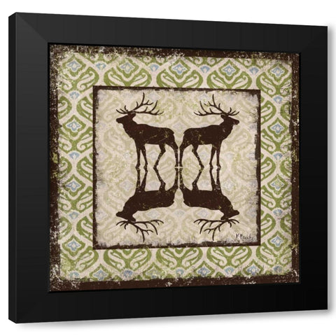 Modern Lodge Azure I Black Modern Wood Framed Art Print with Double Matting by Brent, Paul