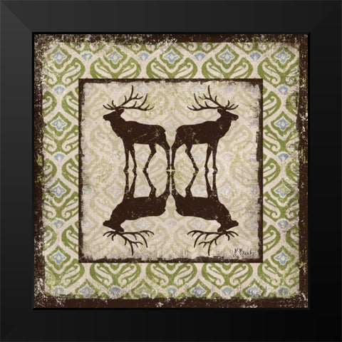 Modern Lodge Azure I Black Modern Wood Framed Art Print by Brent, Paul