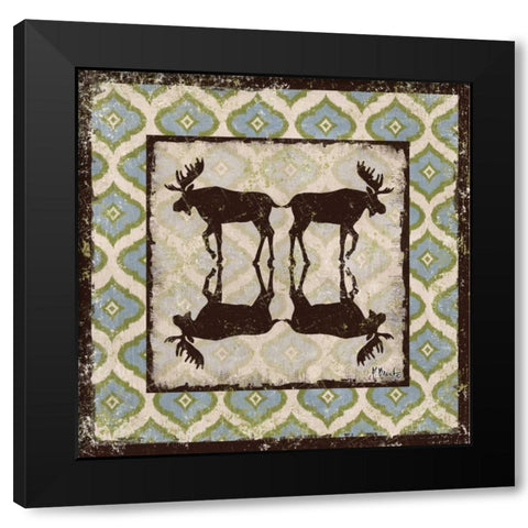 Modern Lodge Azure II Black Modern Wood Framed Art Print with Double Matting by Brent, Paul