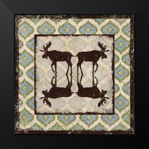 Modern Lodge Azure II Black Modern Wood Framed Art Print by Brent, Paul