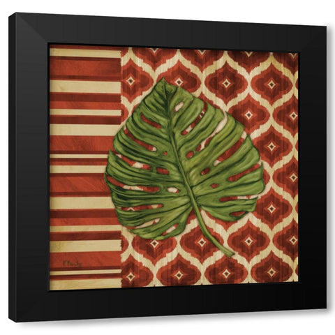 Sunset Cay Palm I Black Modern Wood Framed Art Print by Brent, Paul