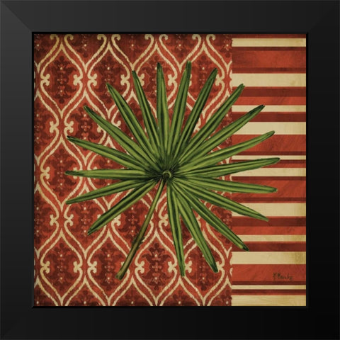 Sunset Cay Palm II Black Modern Wood Framed Art Print by Brent, Paul