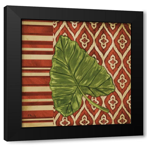 Sunset Cay Palm III Black Modern Wood Framed Art Print with Double Matting by Brent, Paul