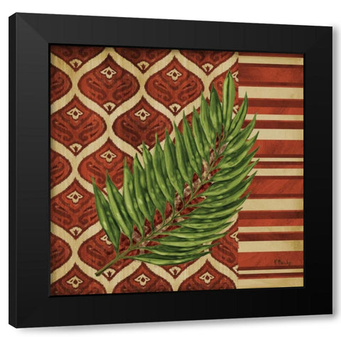 Sunset Cay Palm IV Black Modern Wood Framed Art Print with Double Matting by Brent, Paul