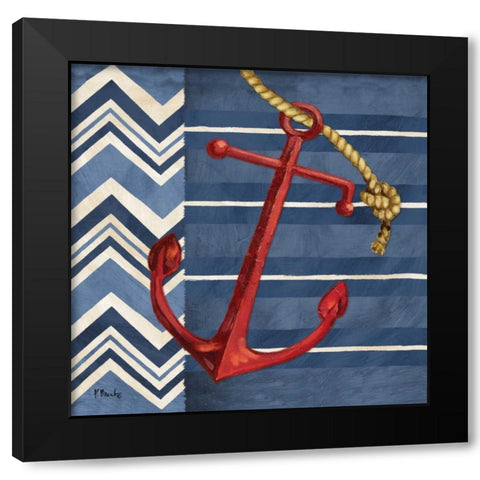 Anchors Away I Black Modern Wood Framed Art Print with Double Matting by Brent, Paul