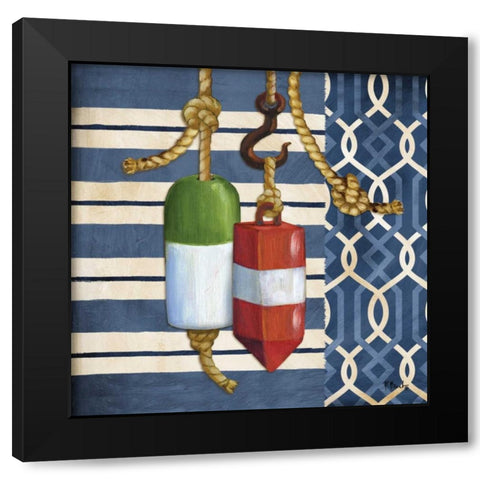 Anchors Away II Black Modern Wood Framed Art Print by Brent, Paul