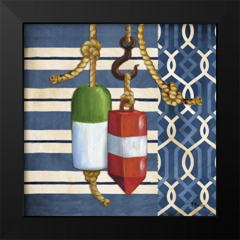 Anchors Away II Black Modern Wood Framed Art Print by Brent, Paul