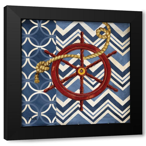 Anchors Away III Black Modern Wood Framed Art Print with Double Matting by Brent, Paul