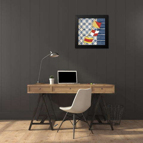 Anchors Away IV Black Modern Wood Framed Art Print by Brent, Paul