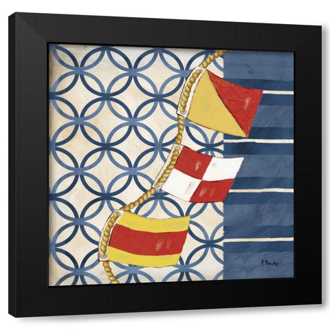 Anchors Away IV Black Modern Wood Framed Art Print by Brent, Paul