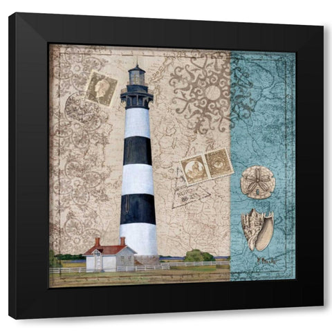 Harbor Point IV Black Modern Wood Framed Art Print with Double Matting by Brent, Paul
