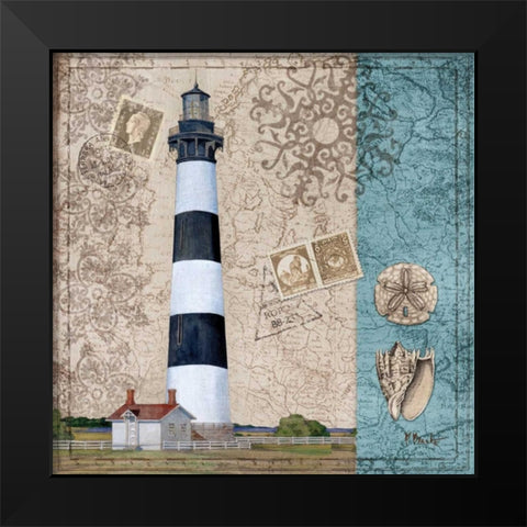 Harbor Point IV Black Modern Wood Framed Art Print by Brent, Paul