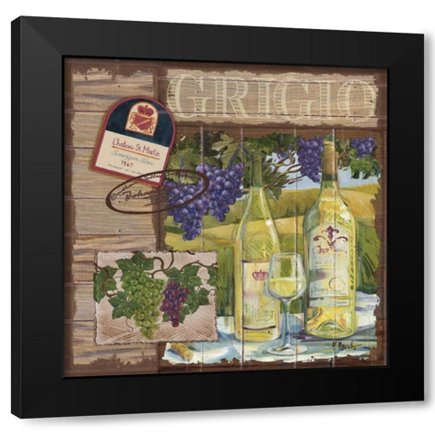 Wine Country Collage I Black Modern Wood Framed Art Print with Double Matting by Brent, Paul
